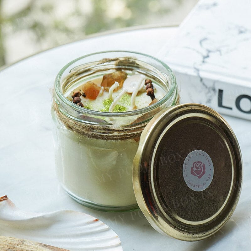 Abundance Crystal Energy Candle - Made with Citrine