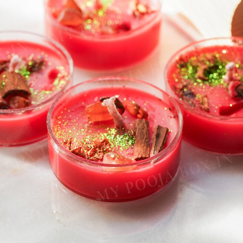 Carnelian Patchouli Crystal Aromatherapy Candles (Set of 4)