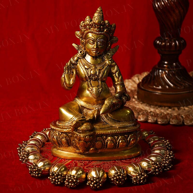 Auspicious Lord Kuber Brass Idol