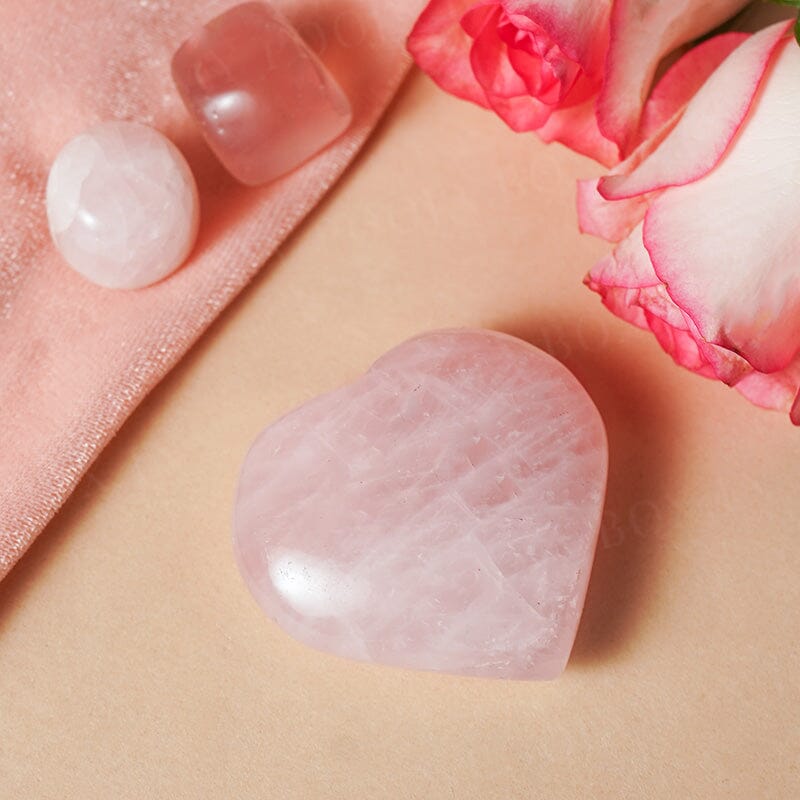 Rose Quartz Heart Showpiece