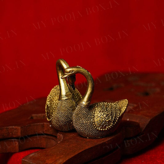Feng Shui Pair of Golden Swan for Good Fortune