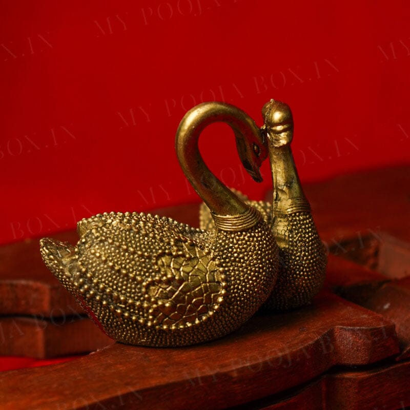 Feng Shui Pair of Golden Swan for Good Fortune