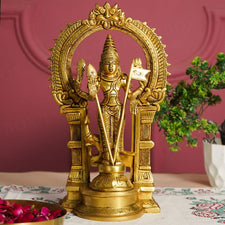 Lord Kartikeya Brass Idol