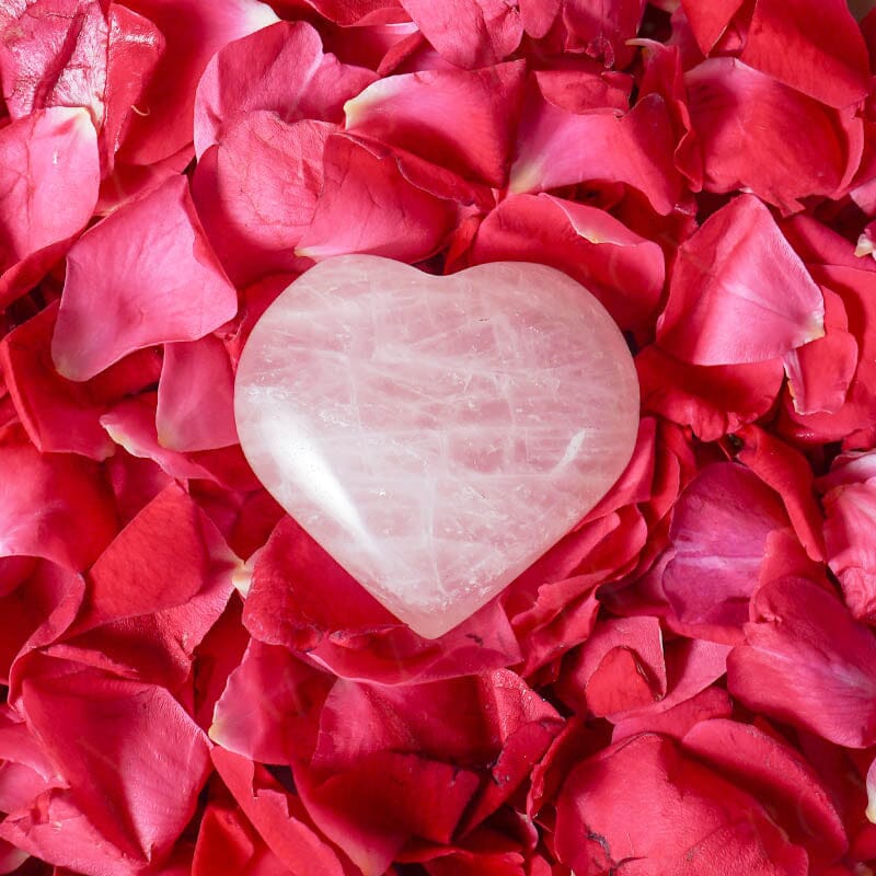 Rose Quartz Heart Showpiece