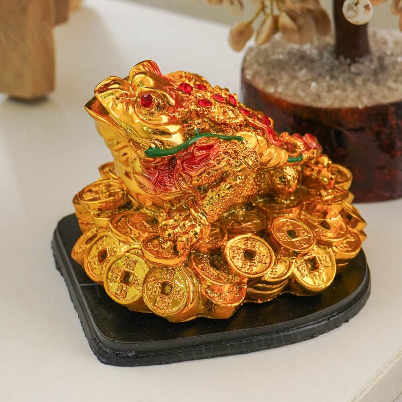 Feng Shui Three Legged Golden Frog for Money and Good Luck