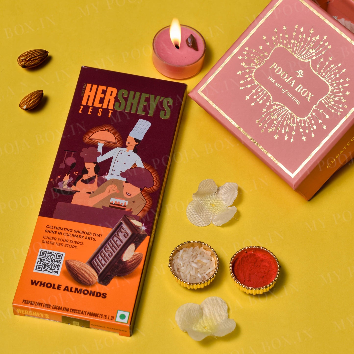 Hershey's Bars Whole Almond Chocolate 100GMS