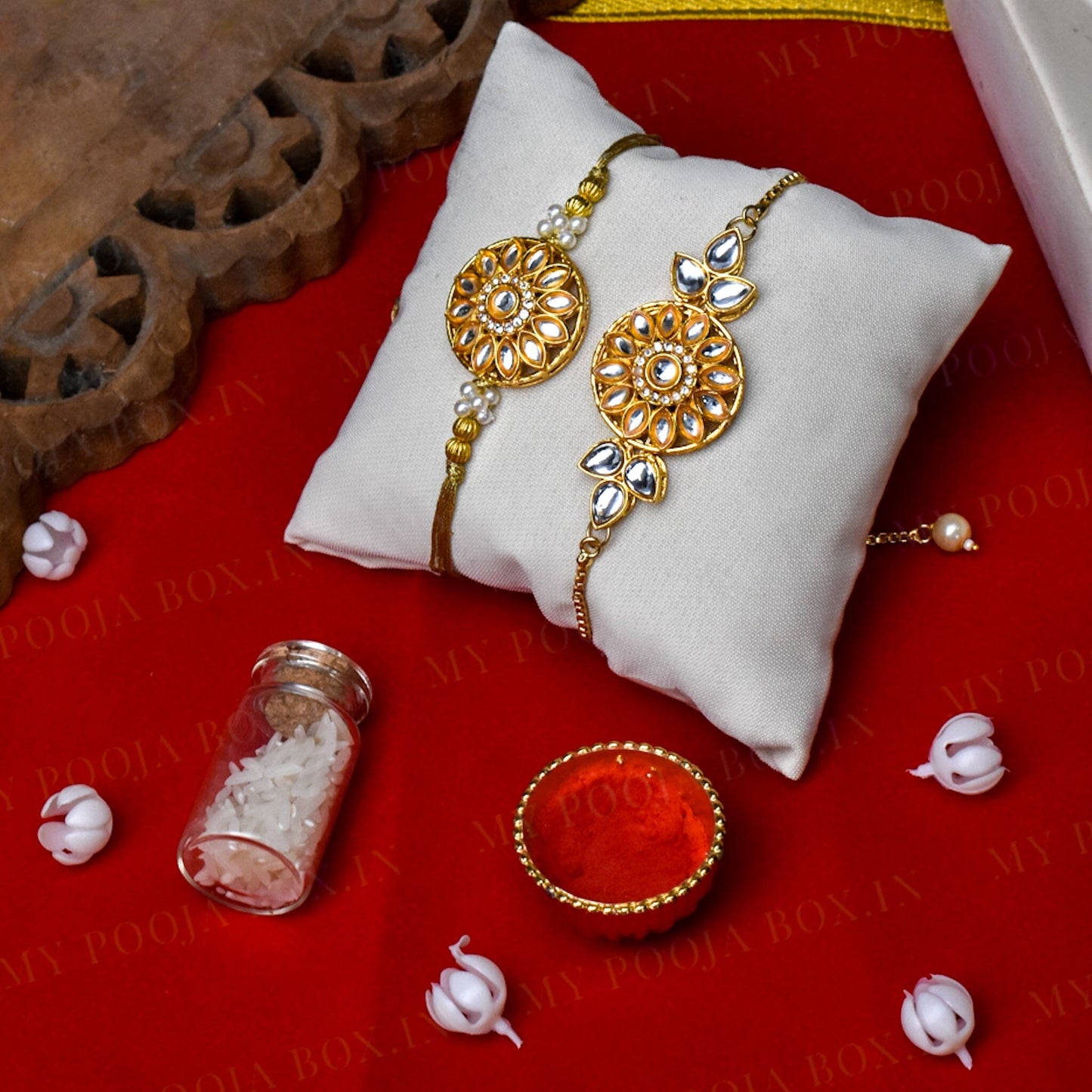 Classical Bhaiya Bhabhi Rakhi Set