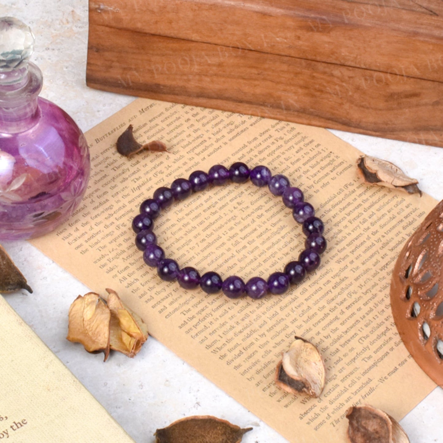 Amethyst Crystal Healing Bracelet | Protection & Spirituality