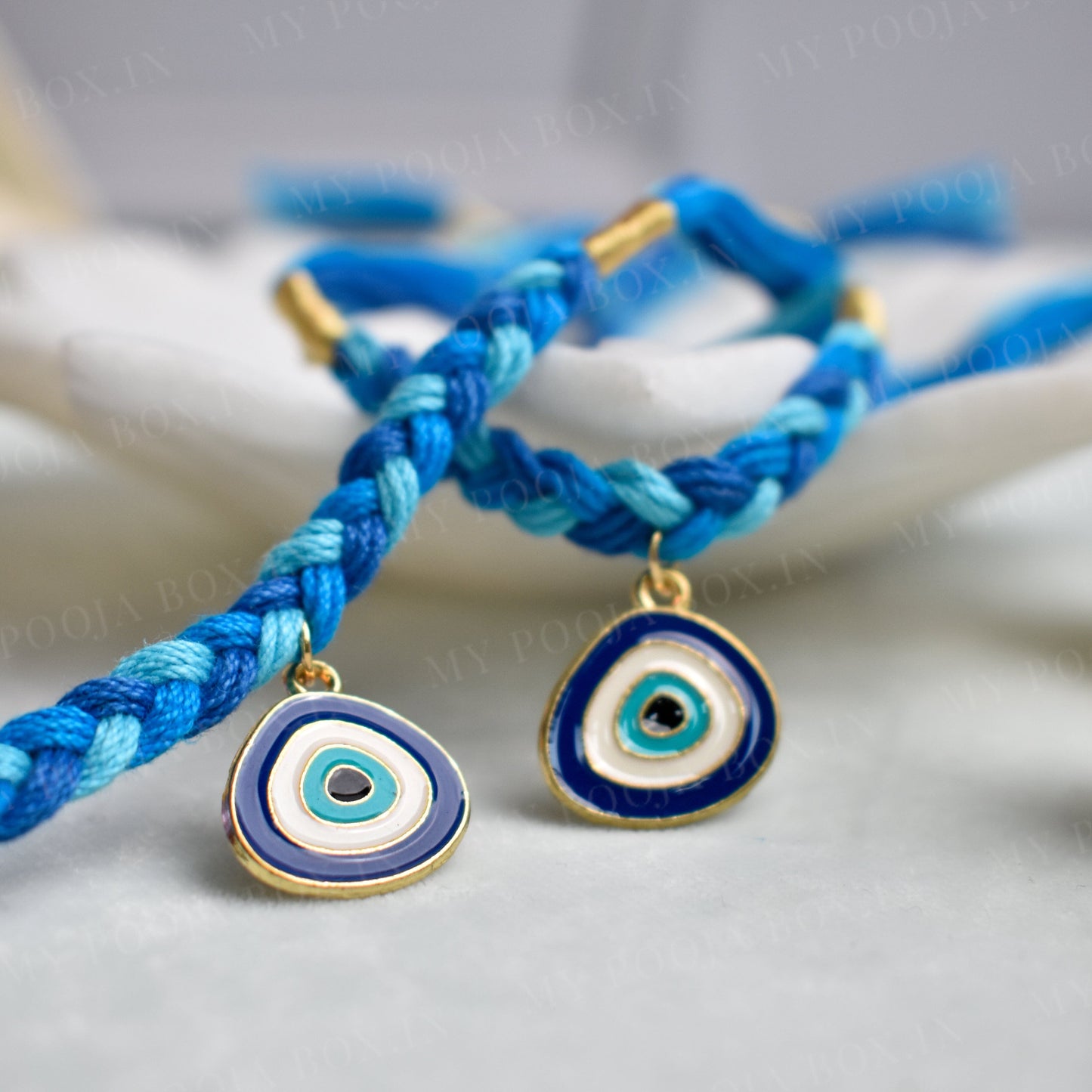 Evil Eye Hanging Charm Bracelet Rakhi