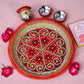 Red Ruby Royalty Pooja Thali Set