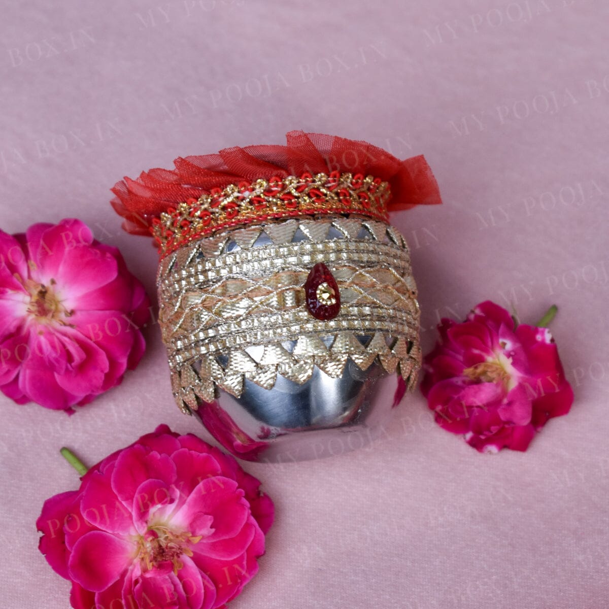 Red Ruby Royalty Pooja Thali Set