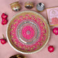 Crowned Queen Pink Pooja Thali Set