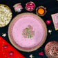 Pink Parrot Pooja Thali Set