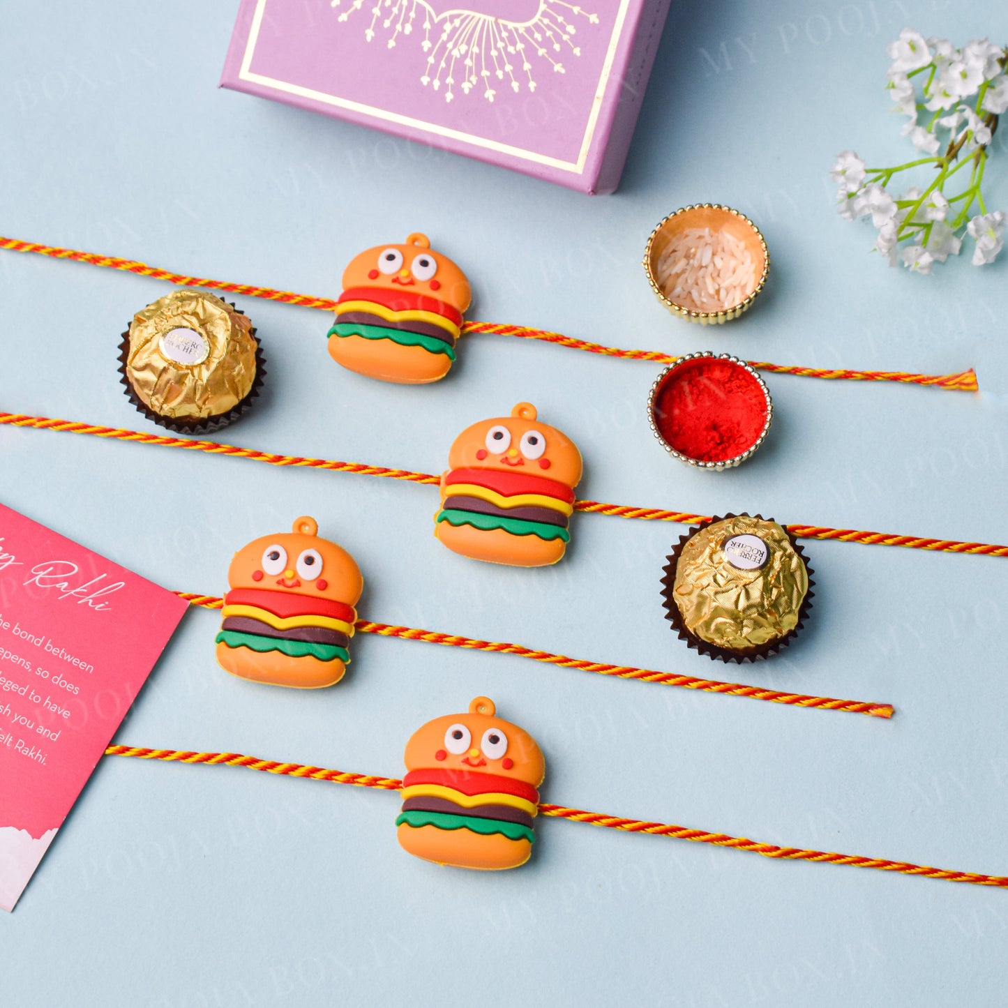 Delicious Burger Quirky Kids Rakhi