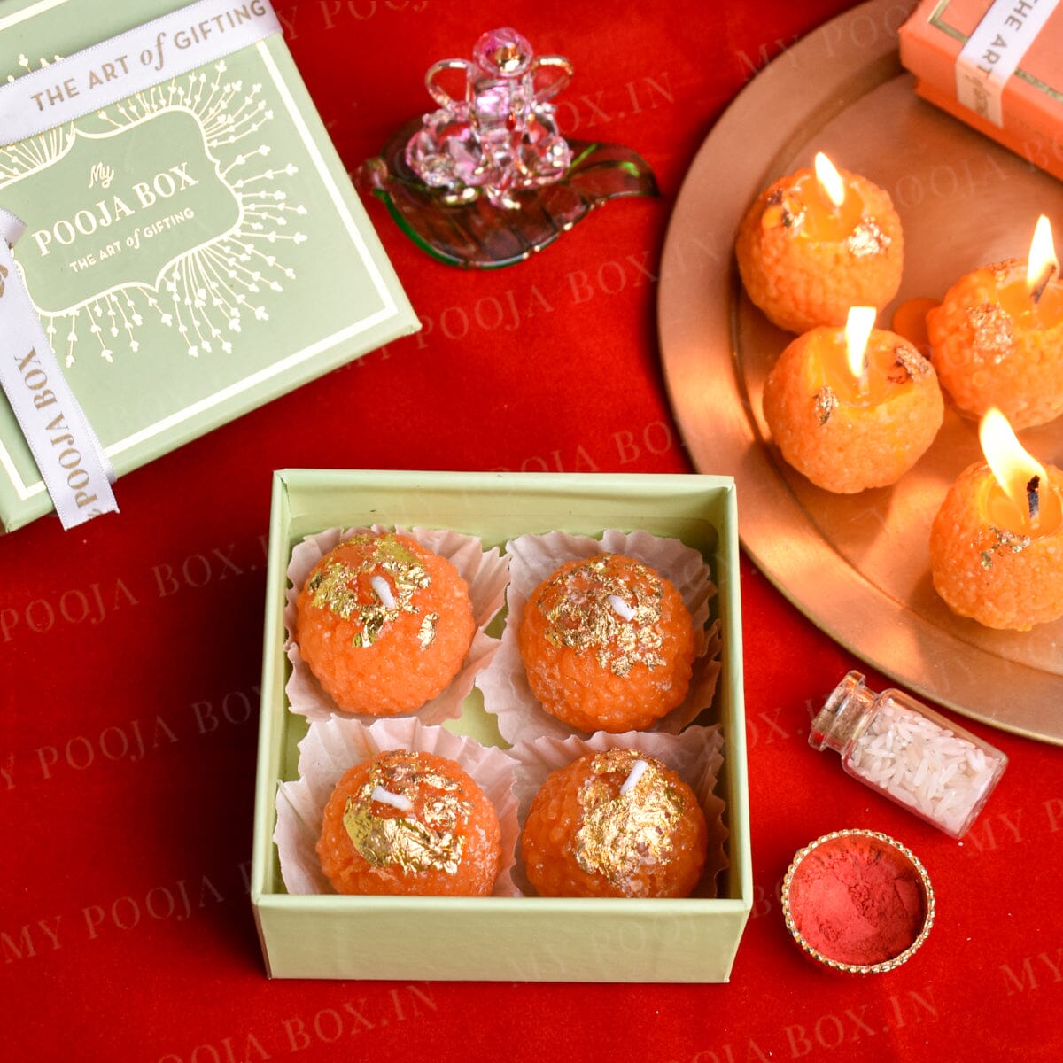 Motichoor Ladoo Scented Candles Gift Box