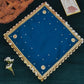 30x30 Velvet Pooja Mat Aasan Blue