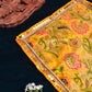 30x30 Velvet Pooja Mat Aasan Yellow Floral Printed