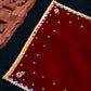 30x30 Velvet Pooja Mat Aasan Royal Maroon