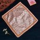 30x30 Velvet Pooja Mat Aasan Peach