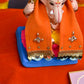 Velvet Patka/Dupatta Orange - 30cm.