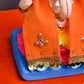 Velvet Patka/Dupatta Orange - 30cm.