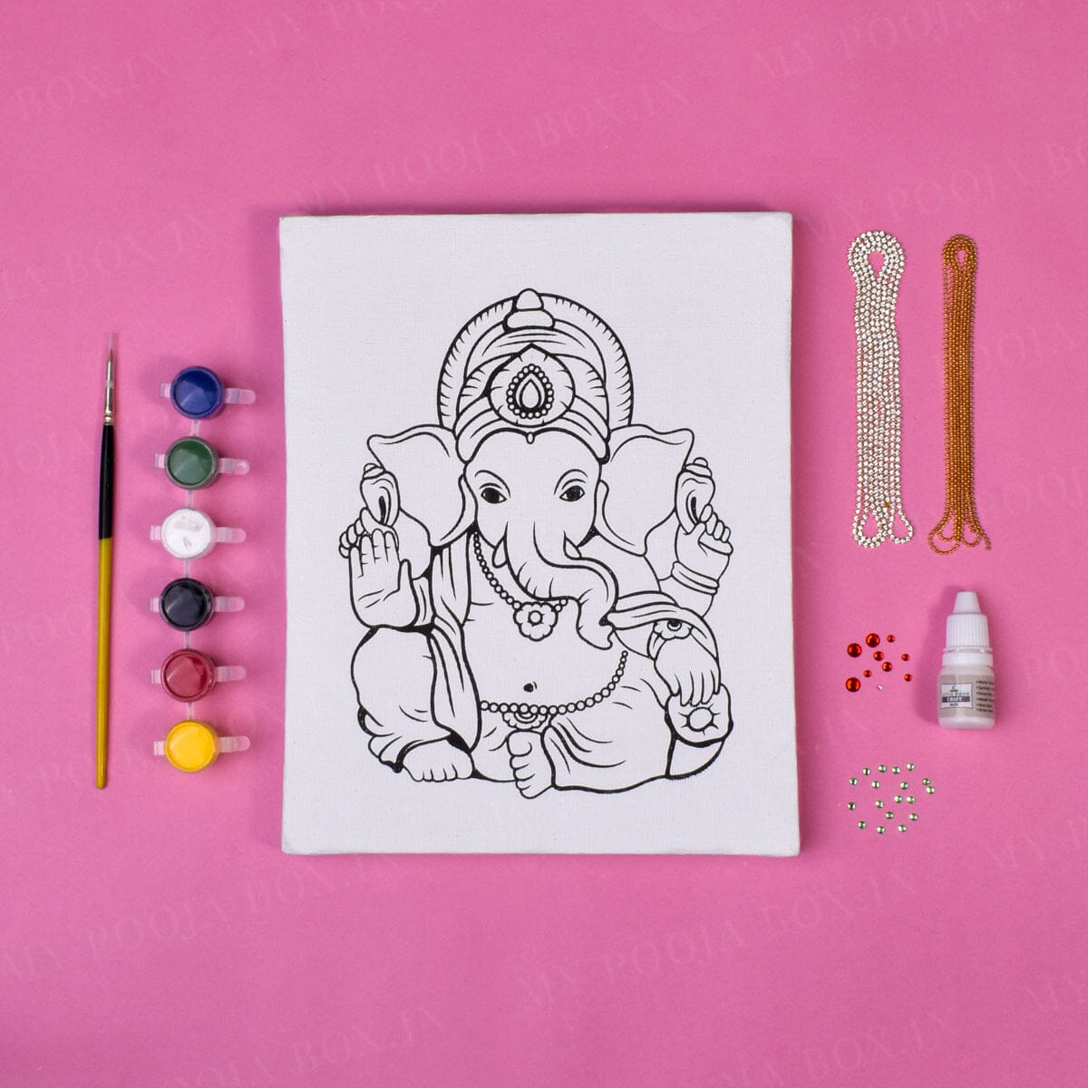 DIY Ganesha Canvas Paint & Decorative Kit