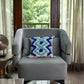 Blue Slub Diamond Cushion Cover