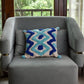 Blue Slub Diamond Cushion Cover