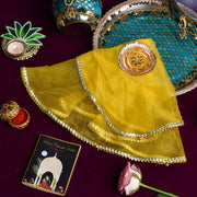 Charming Yellow Gota Patti Thali cover