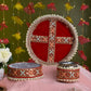 Red Karwa Chauth Thali Set