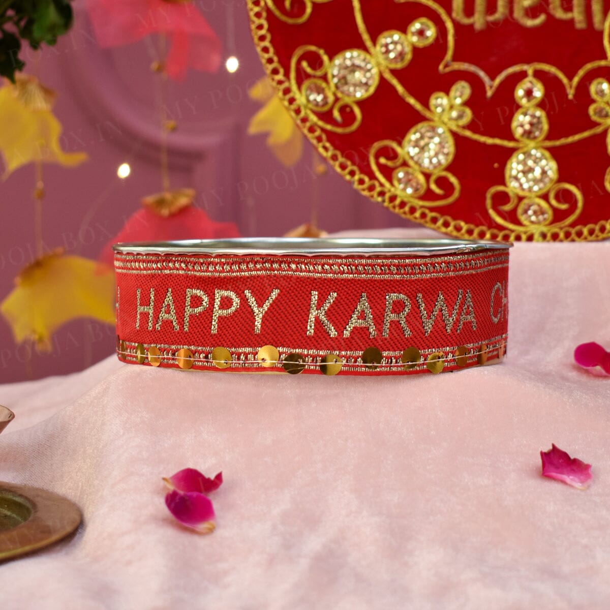 Royal Red Karwa Chauth Thali Set