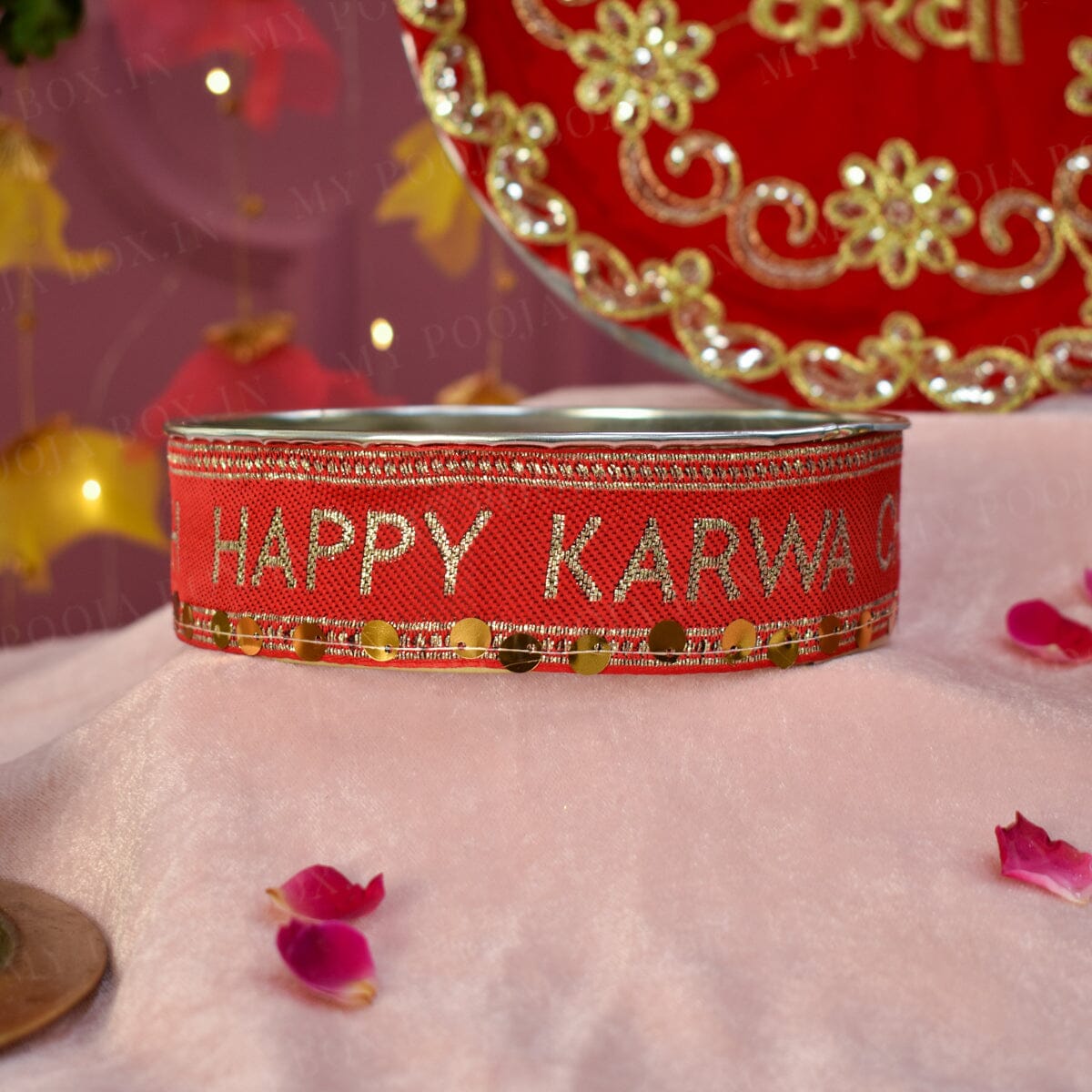 Royal Red Karwa Chauth Thali Set