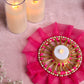 Pink Camellia Decorative T-light Holder