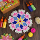 DIY Lotus Pattern Rangoli Design Stencil 12"