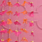 Pink & Orange Backdrop Hanging for Pooja Decoration 3.5FT x 3FT