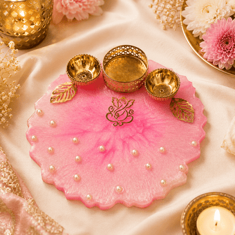Ganesha Resin Roli Pooja Thali 6"