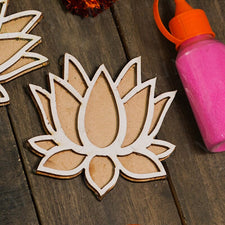 Lotus Pattern Rangoli Design Stencil 4