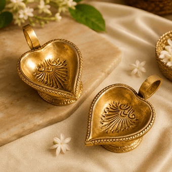 Leaf Brass Eleagant Diya