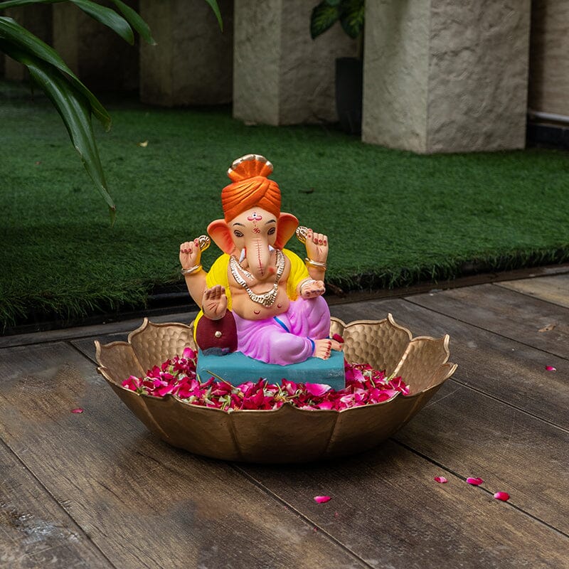 10INCH Eco-Friendly Umapatra Pagdi Ganpati | Plant-A-Ganesha