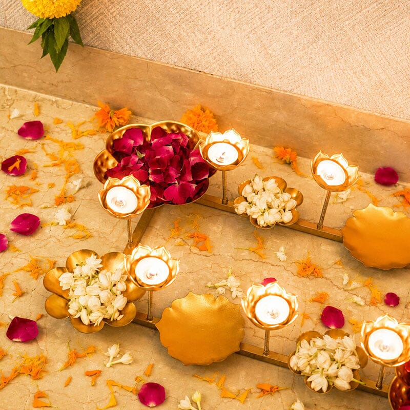 Elegant Rectangle T-Light Candle Holder