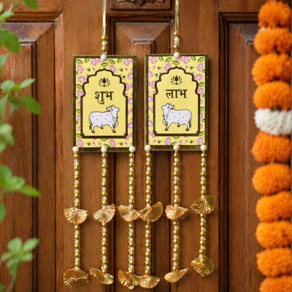 Aesthetic Shubh Labh Door Hanging