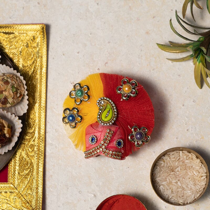 Laddu Gopal Pagdi with Embellishment - Size no. 1