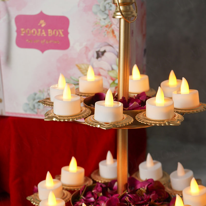 Exquisite Layer Diya Urli Stand Gift Box