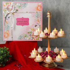 Exquisite Layer Diya Urli Stand Gift Box