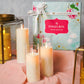 Flameless LED T-Light Pillar Candles Gift Box