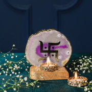Agate Swastik Showpiece For Home Decor Car Idol