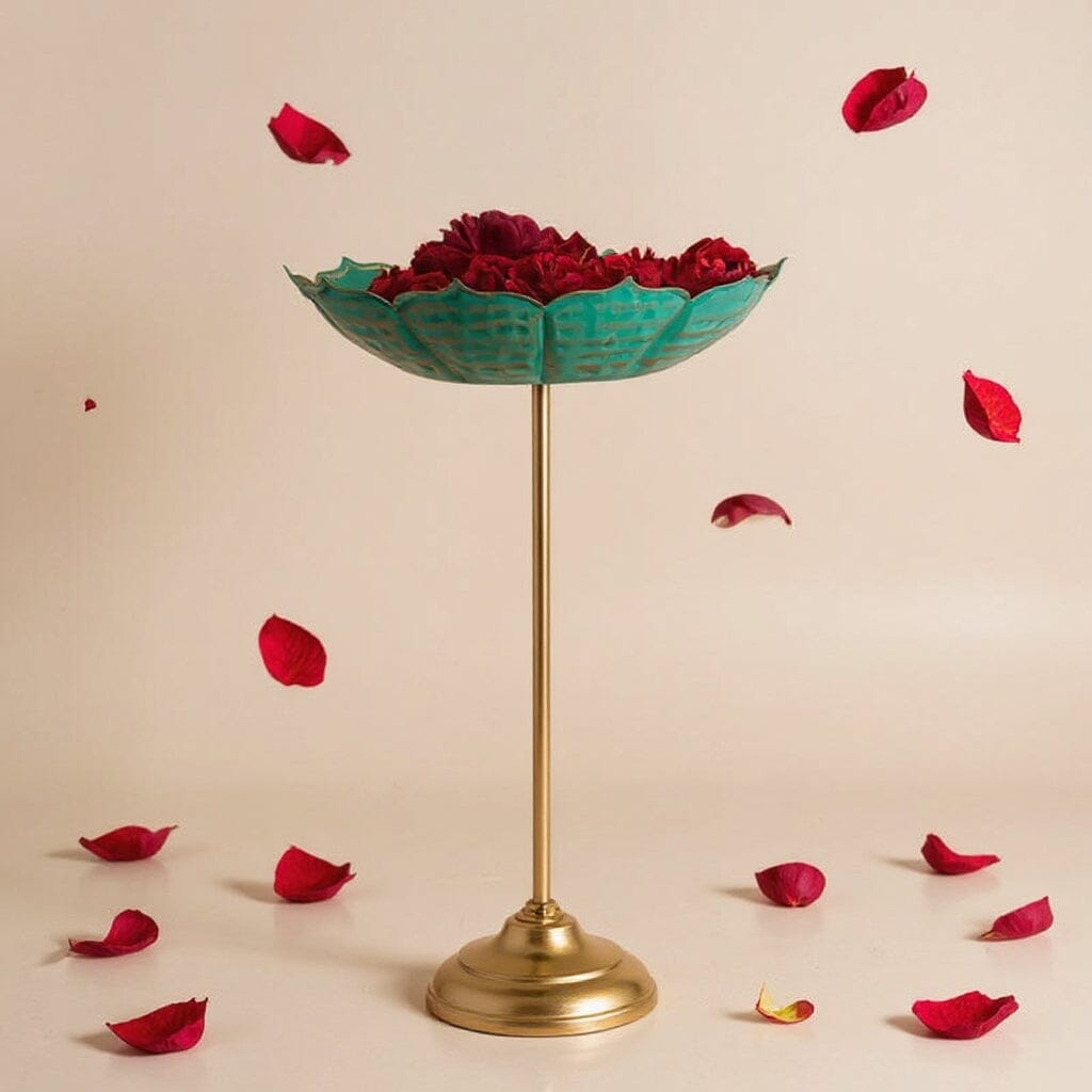 Mint Green Urli With Stand