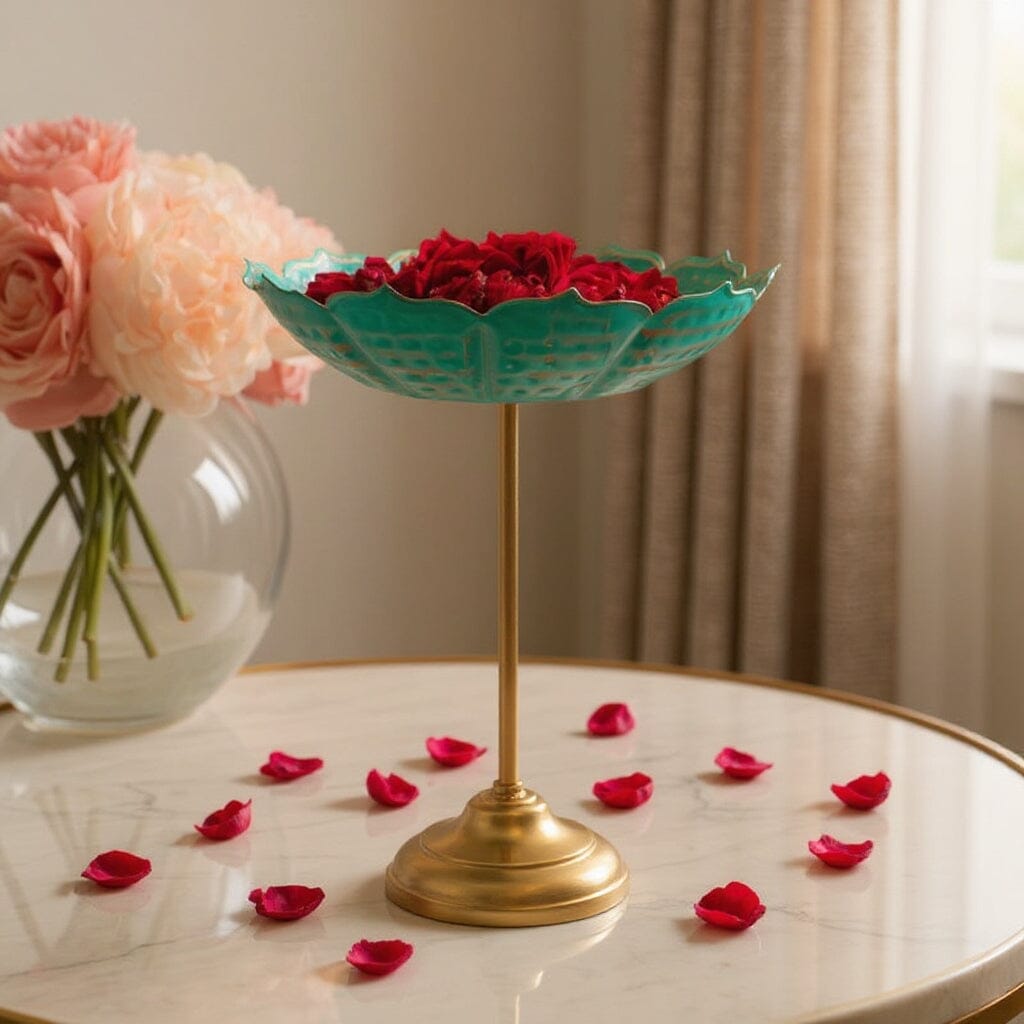 Mint Green Urli With Stand