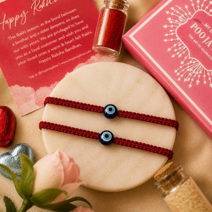 Bold Red Strength Evil Eye Rakhi