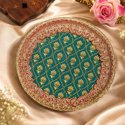 Royal Zari Pooja Thali 20cm